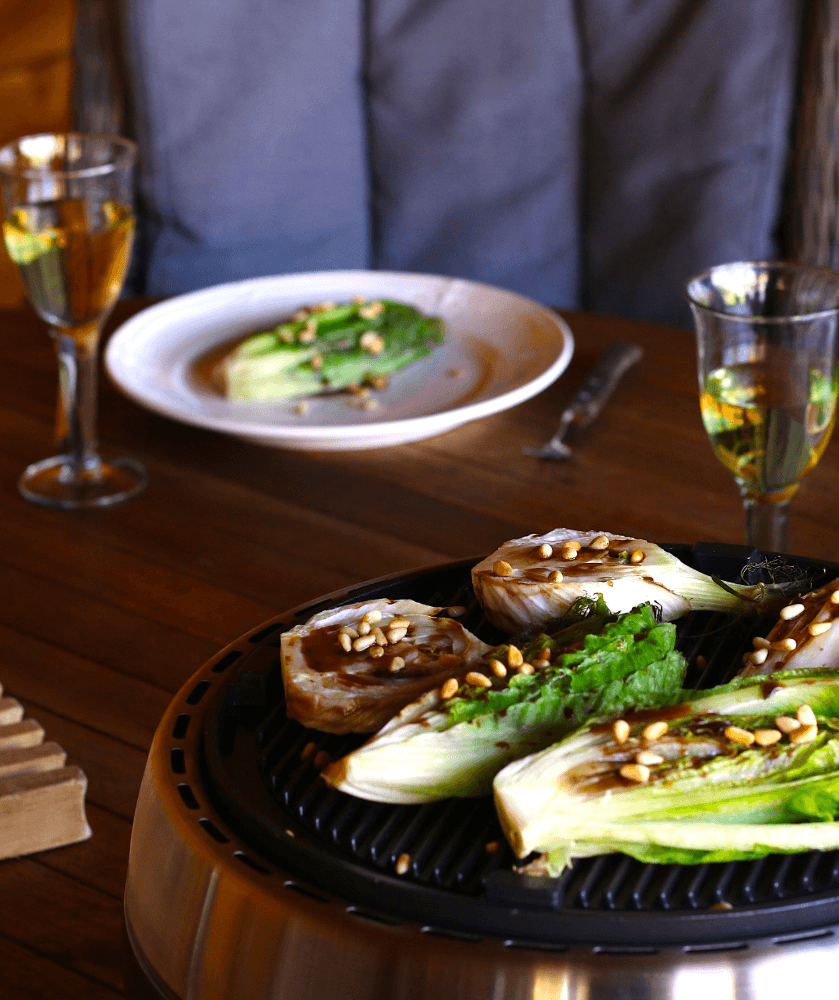 Cast aluminium two-in-one Griddle Plate