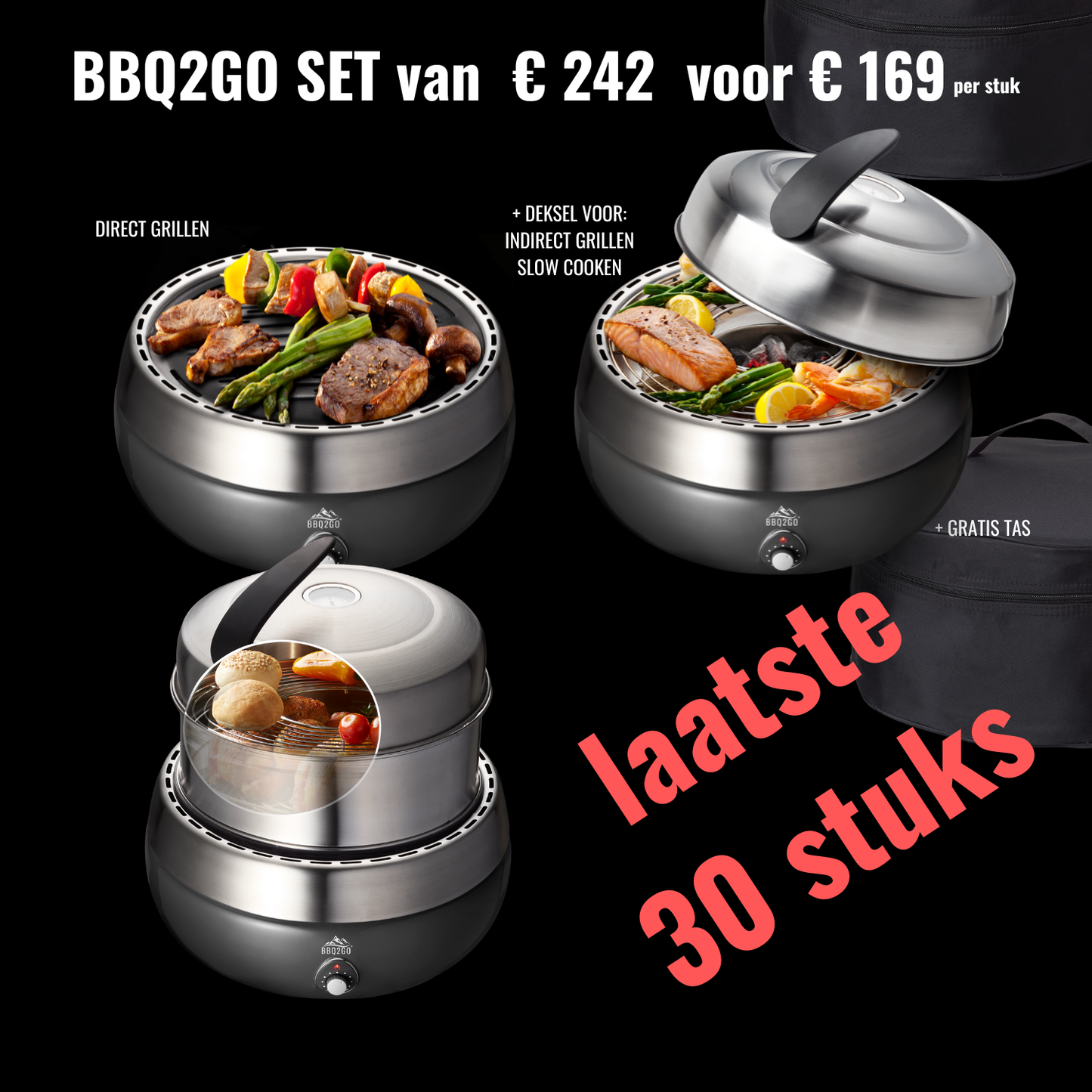 BBQ2GO met DEKSEL en VERHOGER