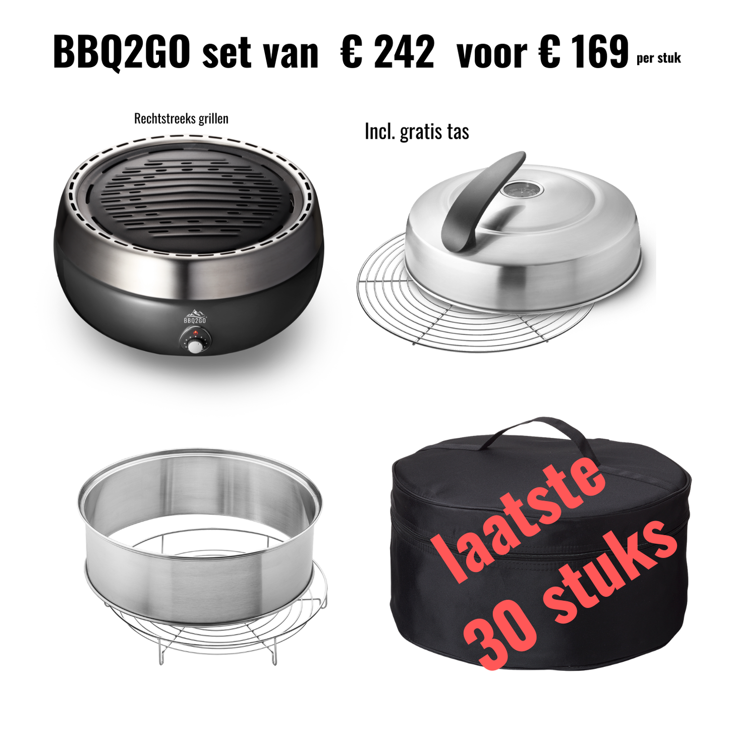 BBQ2GO met DEKSEL en VERHOGER