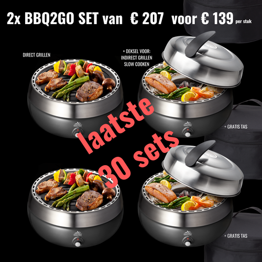 2x BBQ2GO met Deksel